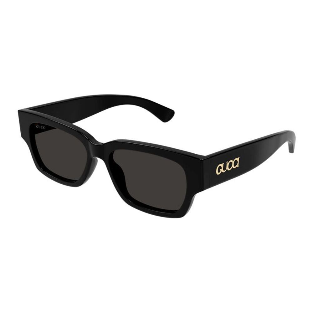 Gucci Sunglasses Square Full Rim, Shiny Black Frame and Grey Lens GG1794S001